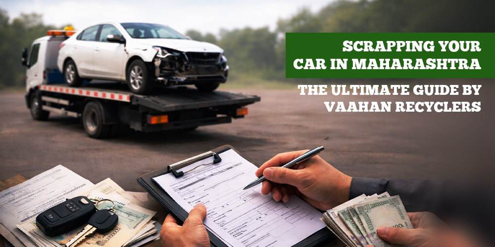 The vehicle scrapping process with Vaahan Recyclers is designed to be straightforward and convenient.